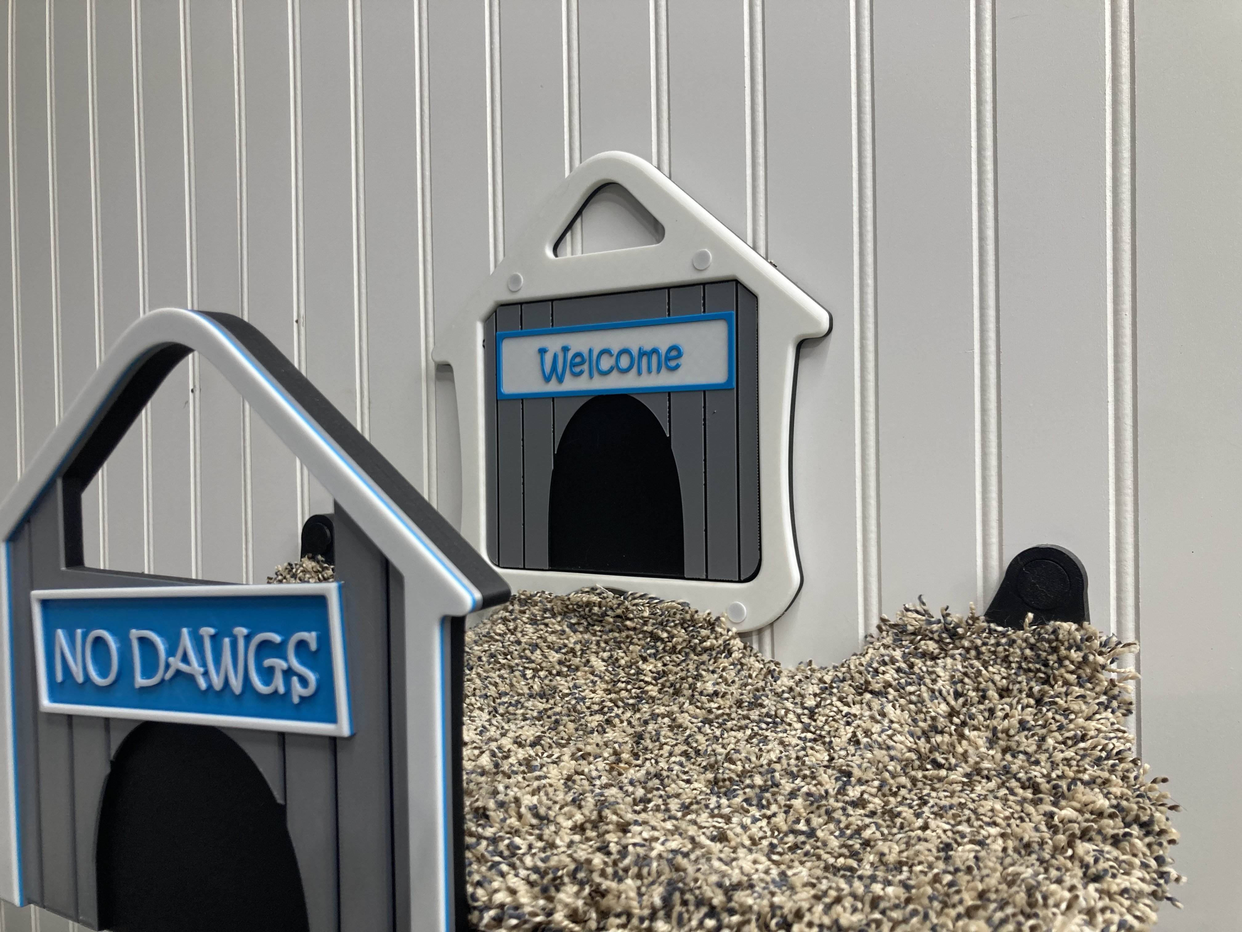 NoDawgs Elevated Welcome Pet Door installed on wall